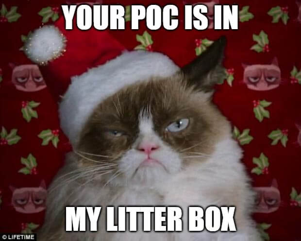 A full litter box makes for a grumpy cat
