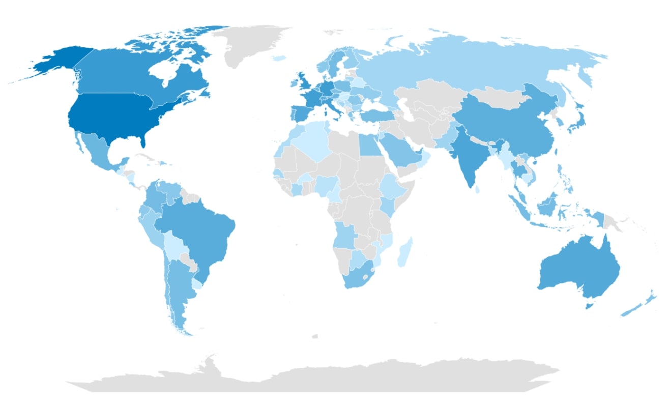 Fig 7. Publicly exposed ransomware victims globally